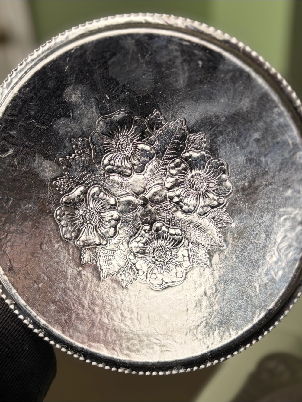 Vintage 1970s Continental Brilliantone Silver Plated Floral Serving Dish - Picture 8 of 10